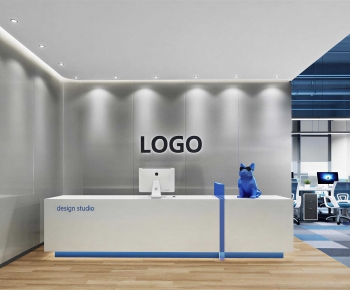 Modern Office Reception Desk-ID:982266906