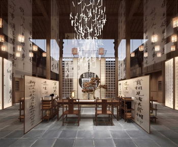 New Chinese Style Exhibition Hall-ID:393752108
