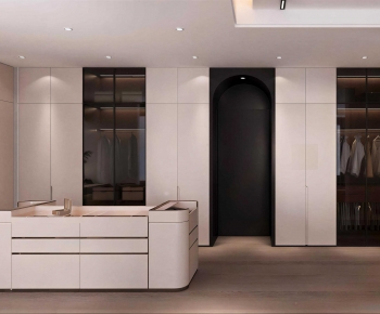 Modern Clothes Storage Area-ID:227229129