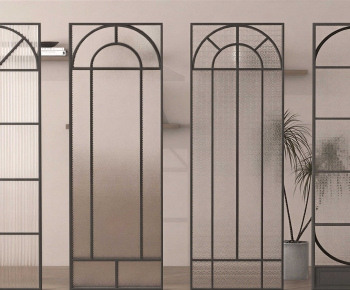 French Style Glass Screen Partition-ID:528898005