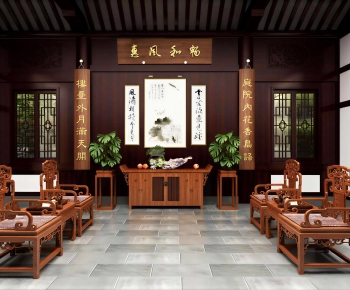 Chinese Style A Living Room-ID:417557951