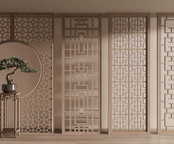 New Chinese Style Wooden Screen Partition-ID:534638882