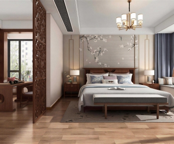 New Chinese Style Bedroom-ID:685501103