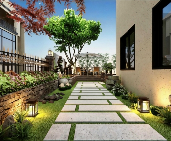 New Chinese Style Courtyard/landscape-ID:677382959
