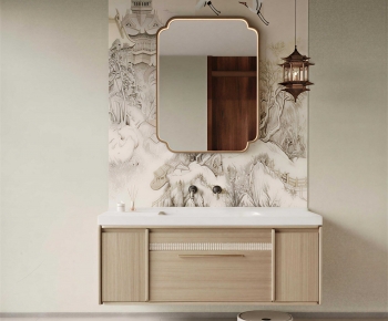 New Chinese Style Bathroom Cabinet-ID:782508914
