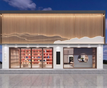 New Chinese Style Facade Element-ID:417975906
