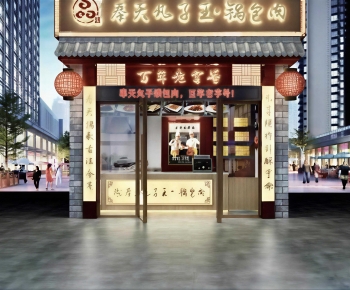 New Chinese Style Facade Element-ID:887499093