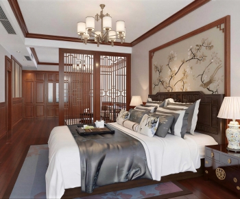 New Chinese Style Bedroom-ID:888459797