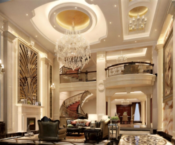 European Style A Living Room-ID:738950978