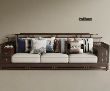 New Chinese Style Three-seat Sofa-ID:540297036