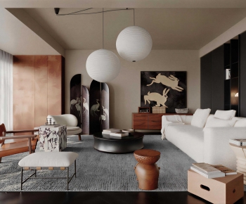 Modern A Living Room-ID:920670997
