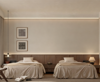 Wabi-sabi Style Bedroom-ID:923047078