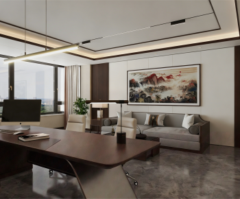 New Chinese Style Manager's Office-ID:887633092