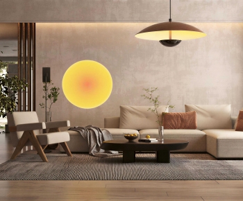 Wabi-sabi Style A Living Room-ID:854280068