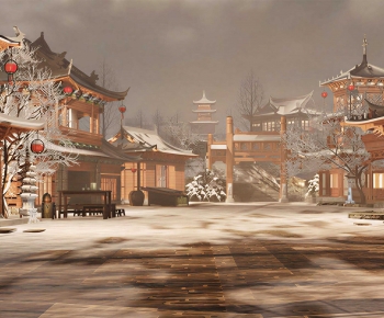 Chinese Style Ancient Architectural Buildings-ID:772628077
