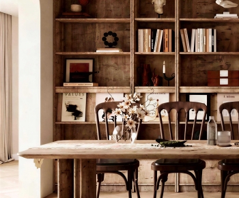 Wabi-sabi Style Dining Room-ID:732060912