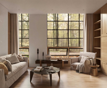 Wabi-sabi Style A Living Room-ID:829672109