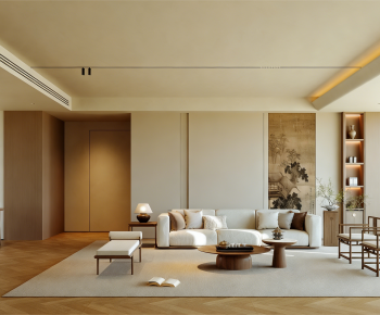 New Chinese Style A Living Room-ID:164310936