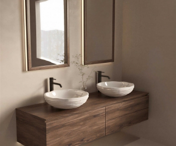 Wabi-sabi Style Bathroom Cabinet-ID:192718987