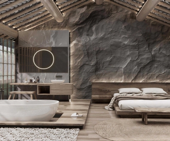 Wabi-sabi Style Guest Room-ID:781768088