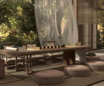 New Chinese Style Tea Tables And Chairs-ID:604352009