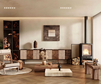 Wabi-sabi Style A Living Room-ID:364281895