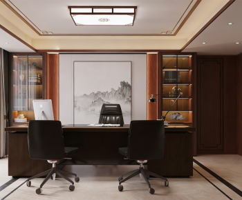 New Chinese Style Manager's Office-ID:135955104