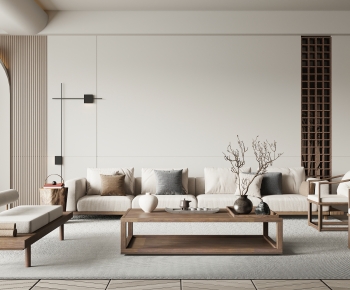 New Chinese Style A Living Room-ID:925955061