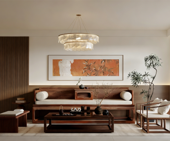 New Chinese Style A Living Room-ID:173754935