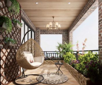 Retro Style Leisure Balcony-ID:481415031