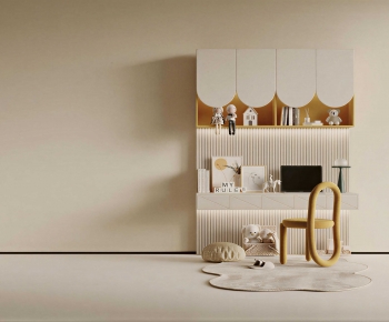 Modern Computer Desk And Chair-ID:923482899