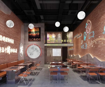 Industrial Style Barbecue Restaurant-ID:418101076
