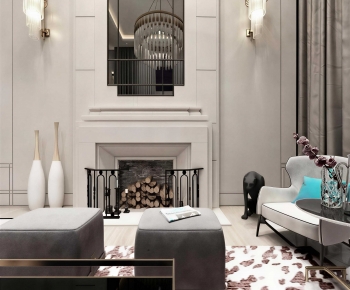 Modern A Living Room-ID:385555983