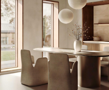 Wabi-sabi Style Dining Room-ID:794442899