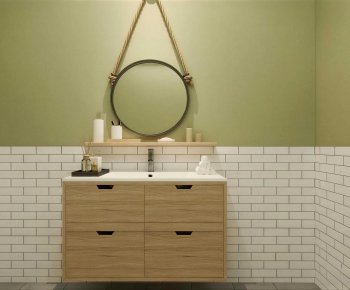 Nordic Style Bathroom Cabinet-ID:875871907