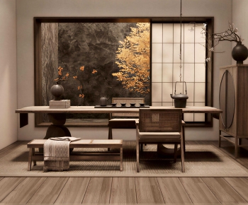 New Chinese Style Tea Tables And Chairs-ID:699911127