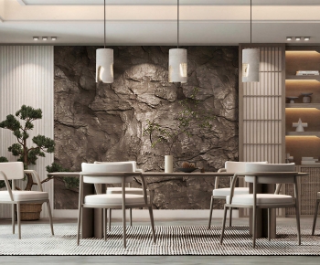 Wabi-sabi Style Dining Room-ID:626061012