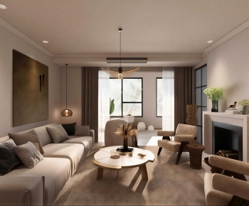 Wabi-sabi Style A Living Room-ID:327016129
