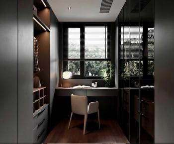 Modern Clothes Storage Area-ID:995377064