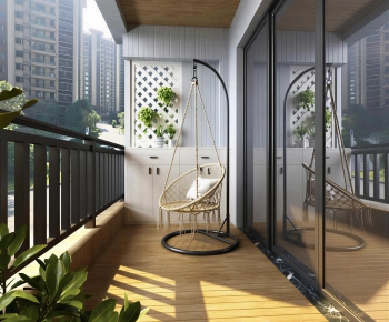 Nordic Style Leisure Balcony-ID:240891936