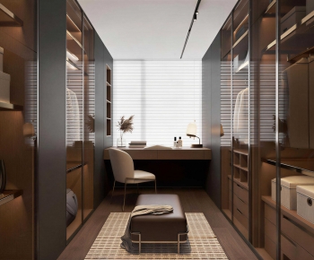 Modern Clothes Storage Area-ID:362591982