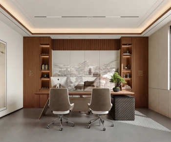 New Chinese Style Manager's Office-ID:666214944