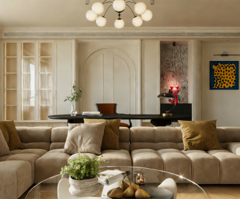 French Style A Living Room-ID:374074944