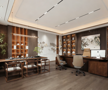 New Chinese Style Manager's Office-ID:643044958