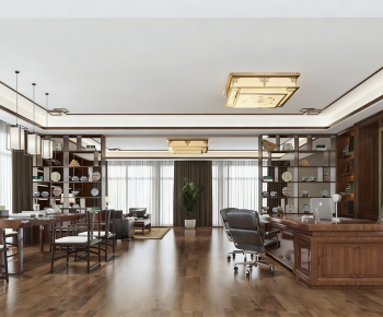 New Chinese Style Manager's Office-ID:691044095