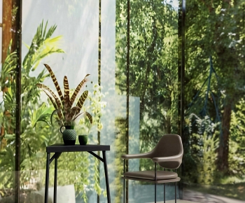 Modern Potted Green Plant-ID:387886054