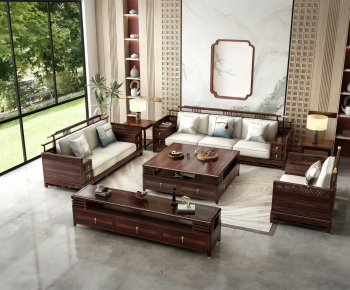 New Chinese Style Sofa Combination-ID:961777931