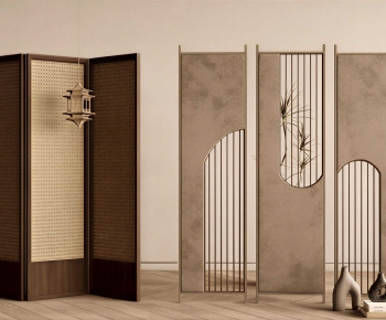Wabi-sabi Style Wooden Screen Partition-ID:300229073