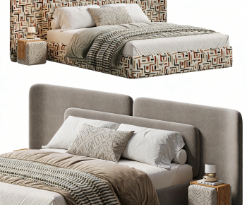 Modern Double Bed-ID:131227979