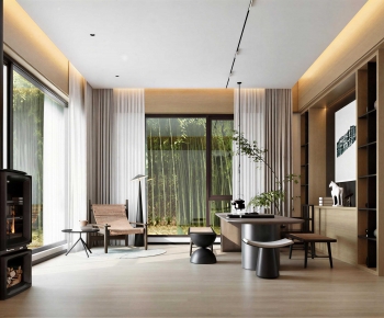 New Chinese Style A Living Room-ID:659089096